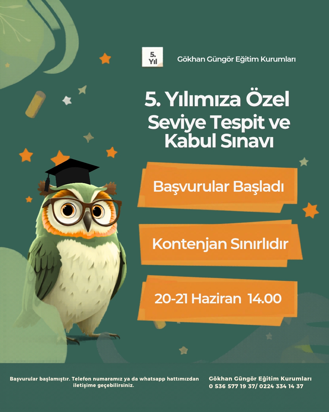 Kayıt Kabul ve Seviye Tespit Sınavı